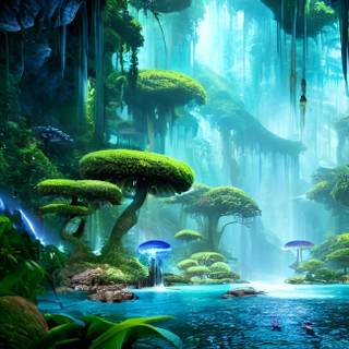 Rainforest fantasy world wallpaper