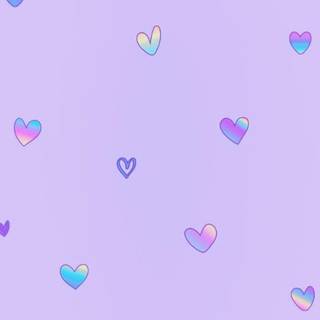 Pastel lavender heart wallpaper
