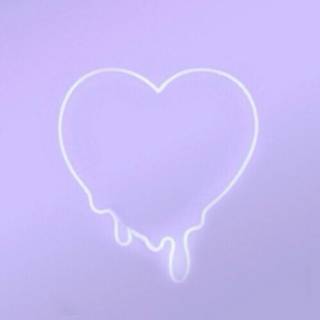Pastel lavender heart wallpaper
