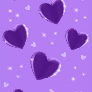 Pastel lavender heart wallpaper