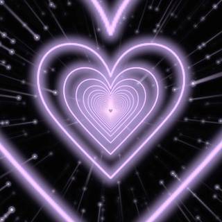 Pastel lavender heart wallpaper