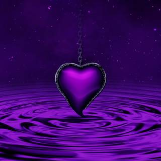 Pastel lavender heart wallpaper