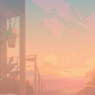 Aesthetic summer anime iPhone wallpaper