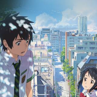 Aesthetic summer anime iPhone wallpaper