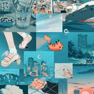 Aesthetic summer anime iPhone wallpaper