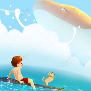 Surfing summer wallpaper