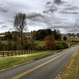 Country road spring wallpaper