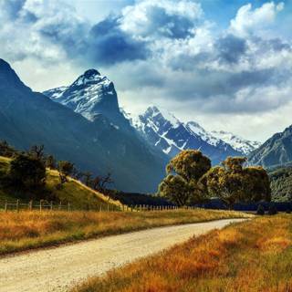 Country road spring wallpaper