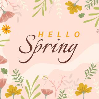 Kawaii spring PC wallpaper