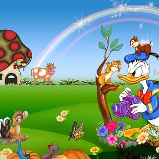 Spring cartoon desktop wallpaper