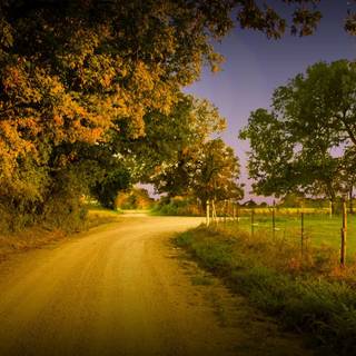 Country road spring wallpaper