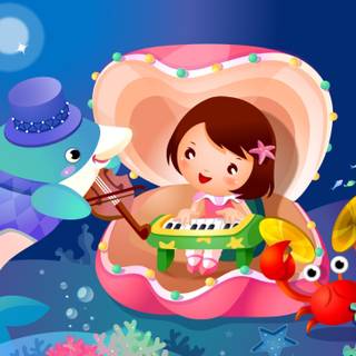 Spring cartoon desktop wallpaper