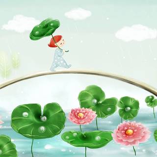 Spring cartoon desktop wallpaper