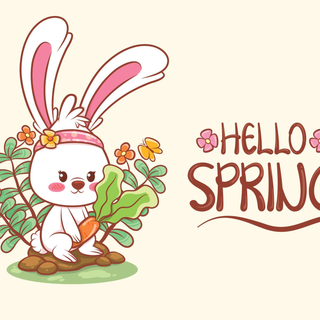 Spring cartoon desktop wallpaper