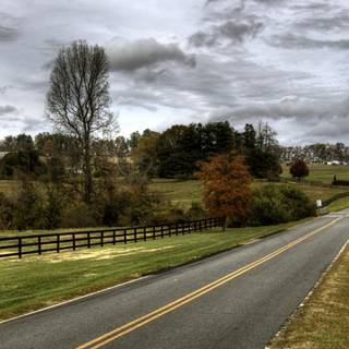 Country road spring wallpaper