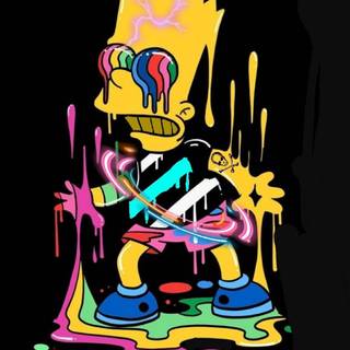 The Simpsons drip wallpaper