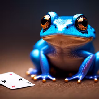 Blue frog wallpaper
