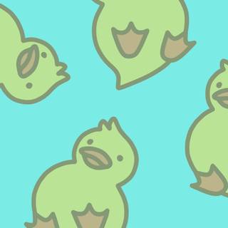 Yellow and green cute wallpaper