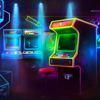 Arcade machine minimal wallpaper