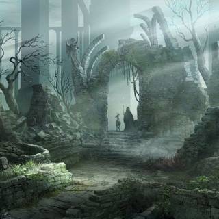 Deer in forest wallpaper