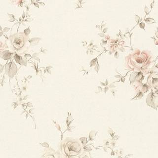 Beige flowers wallpaper