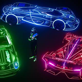 RGB cars wallpaper