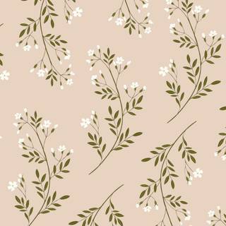 Beige flowers wallpaper