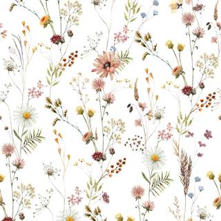 Beige flowers wallpaper