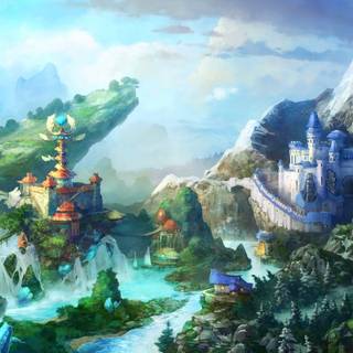 Illustration fantasy world 4k wallpaper