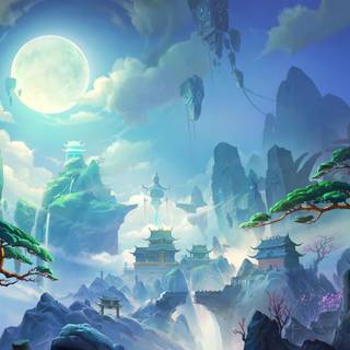 Illustration fantasy world 4k wallpaper
