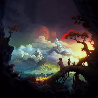 Illustration fantasy world 4k wallpaper