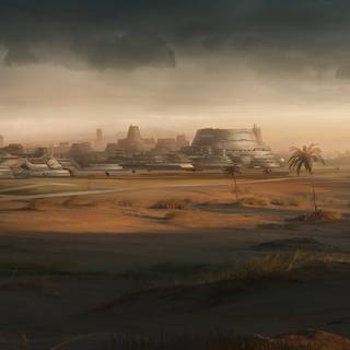 Desert City wallpaper