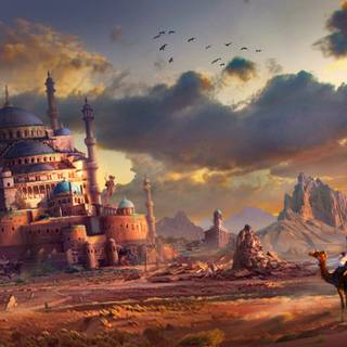 Desert City wallpaper
