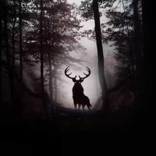Dark deer wallpaper