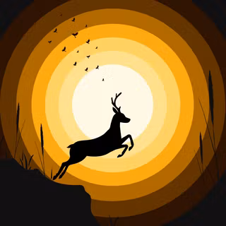 Dark deer wallpaper