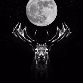 Dark deer wallpaper