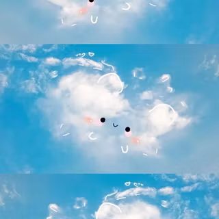 Kawaii clouds wallpaper