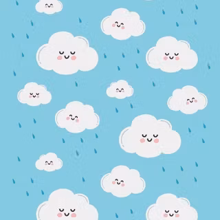 Kawaii clouds wallpaper