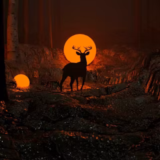 Dark deer wallpaper