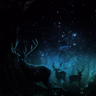 Dark deer wallpaper