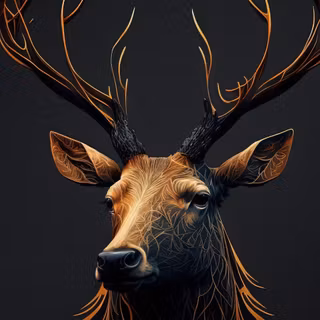 Dark deer wallpaper