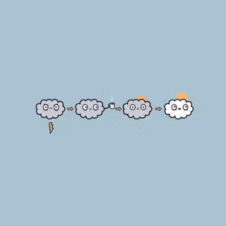 Kawaii clouds wallpaper