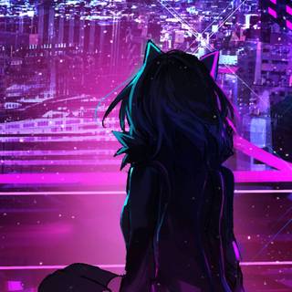 Purple anime phone wallpaper