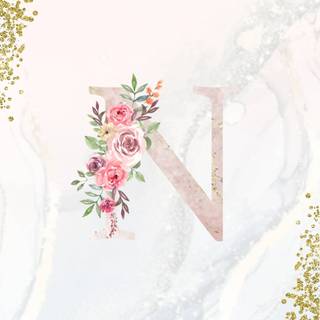 Cute letter N wallpaper