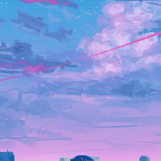 Purple anime phone wallpaper