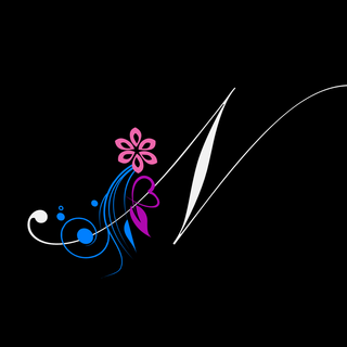 Cute letter N wallpaper