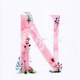 Cute letter N wallpaper