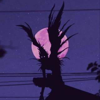 Purple anime phone wallpaper