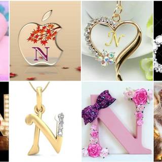 Cute letter N wallpaper