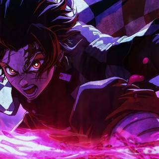 Purple anime phone wallpaper